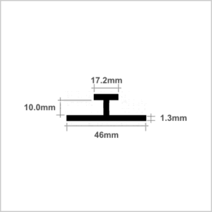 10mm Unequal H Section - from Stock Plastic Extrusions