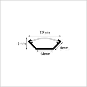 LED Muffin Mounting Profile - from Stock Plastic Extrusions